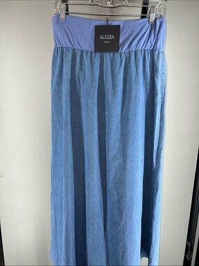 Aleeza Paris Two-Tone Blue Maxi Skirt